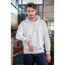 Felpa Mezza Zip con Tricolore - Vesti 